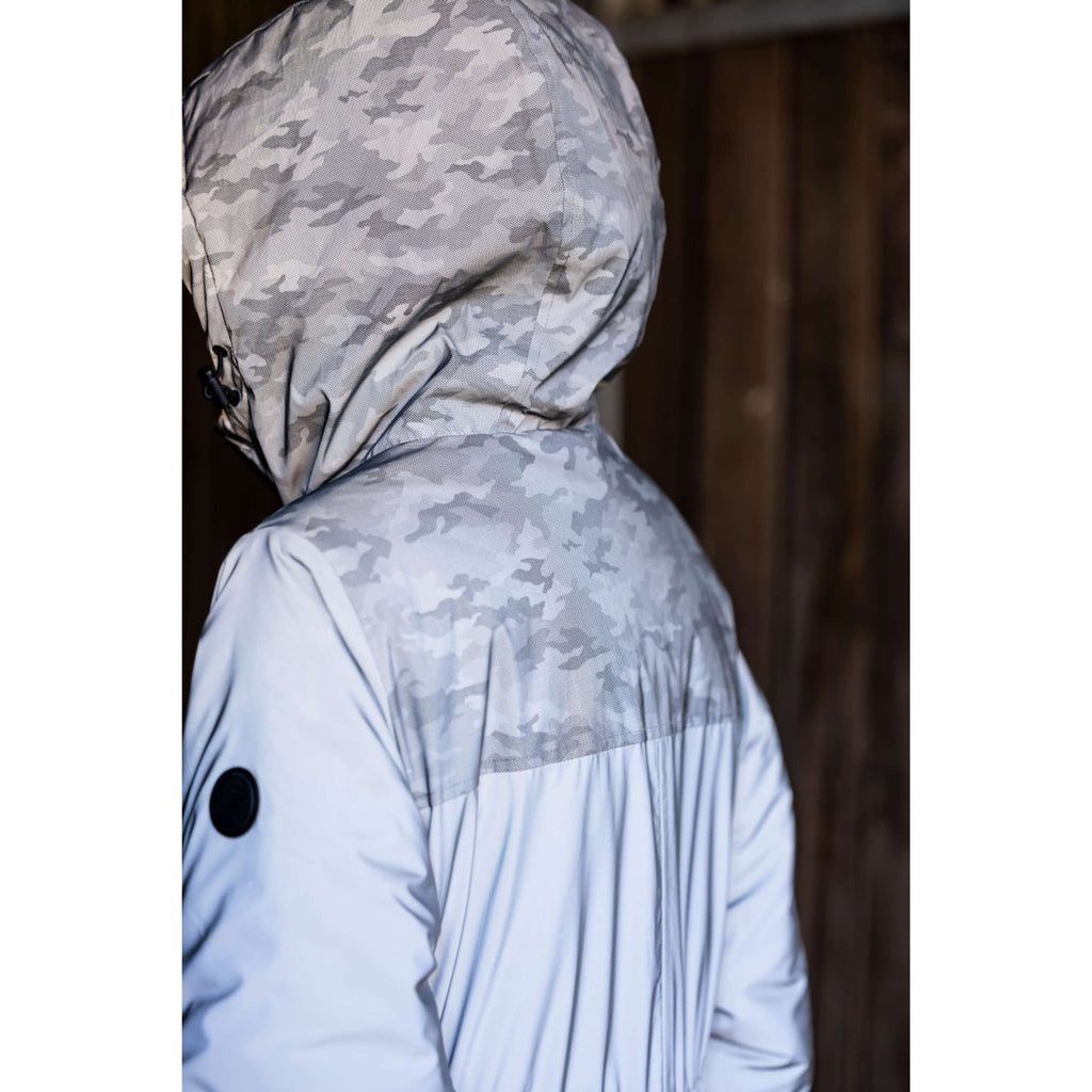 HKM Lange Regenjacke Washington Grau/Silber