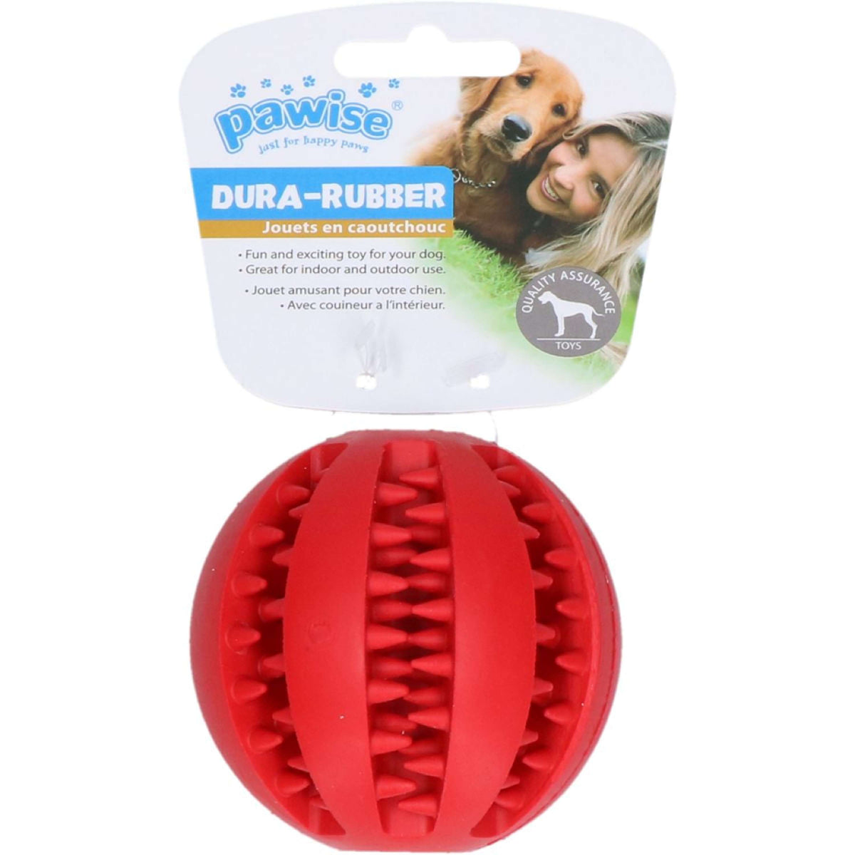 Pawise Hundeball Rubber Rot