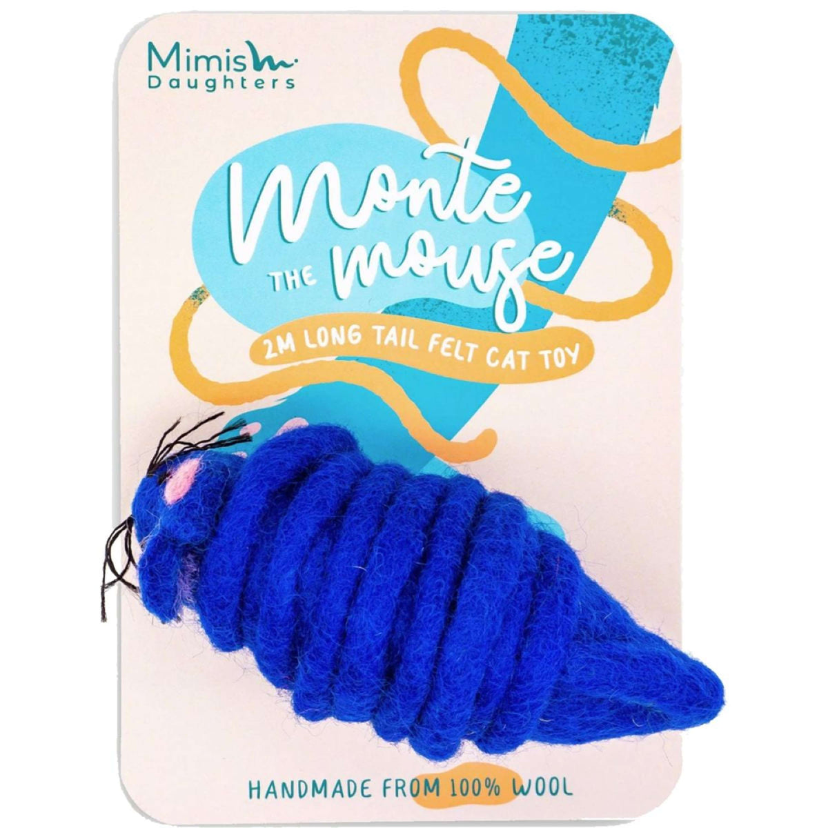 Mimis Daughters Katzenspielzeug Monte the Mouse Blau