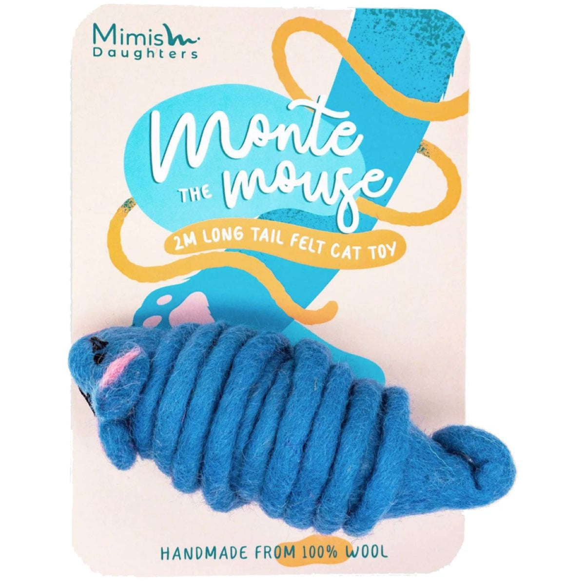 Mimis Daughters Katzenspielzeug Monte the Mouse Hellblau