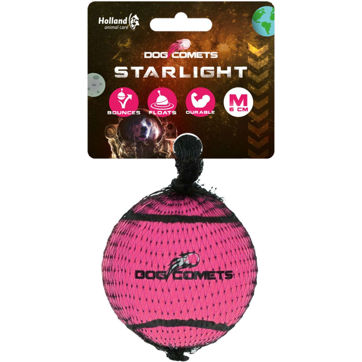 Dog Comets Ball Starlight Rosa