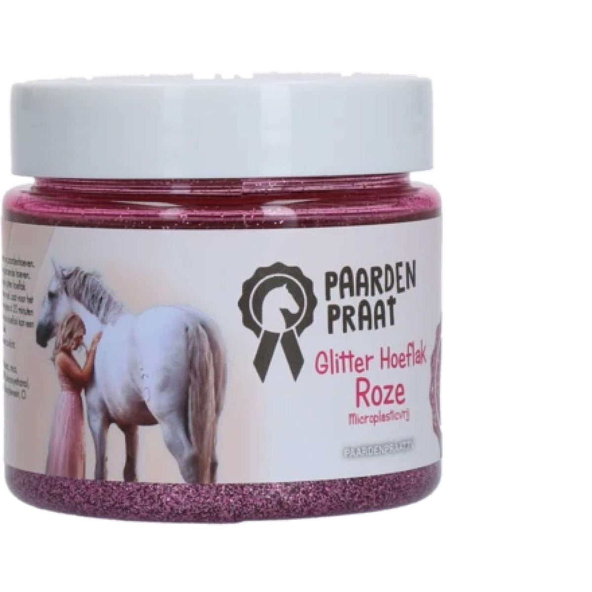 Paardenpraat Huflack Glitter Rosa