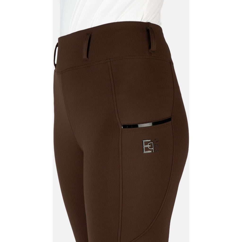 EQPRO Reitleggings Mindy Full Grip Schokolade