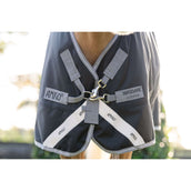 Amigo Turnout Rug 1200D Pony 250g Black/Titanium Grey/Silver