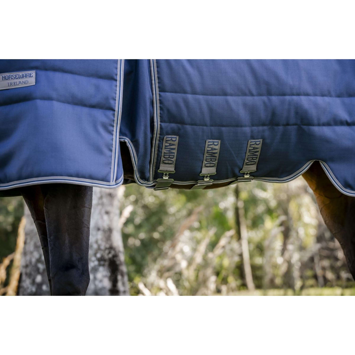 Rambo Optimo Stalldecke 200g Navy/Thunderstorm Grey/Silver