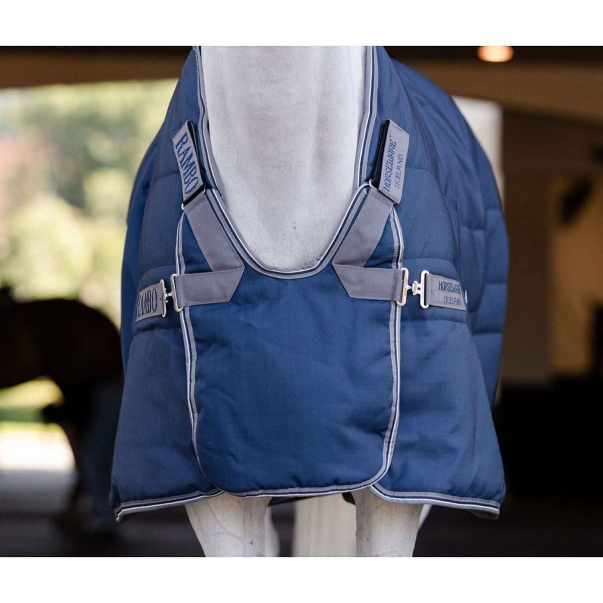 Rambo Optimo Stalldecke Plus 200g Navy/Thunderstorm Grey/Silver