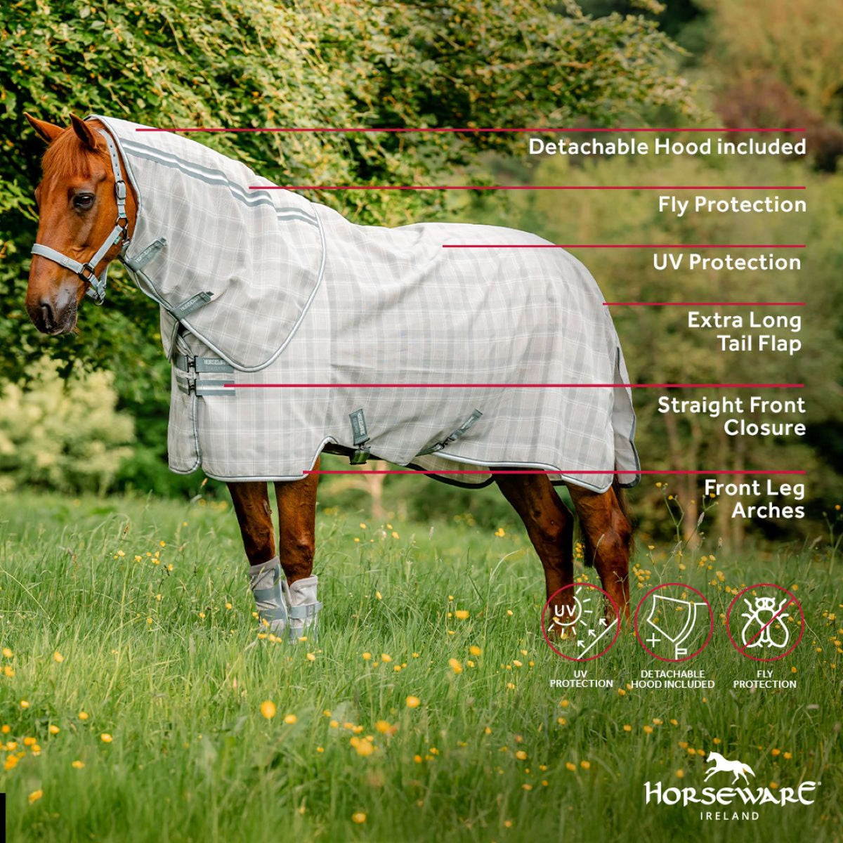 Horseware Fliegendecke Newmarket Plus Witney Charcoal