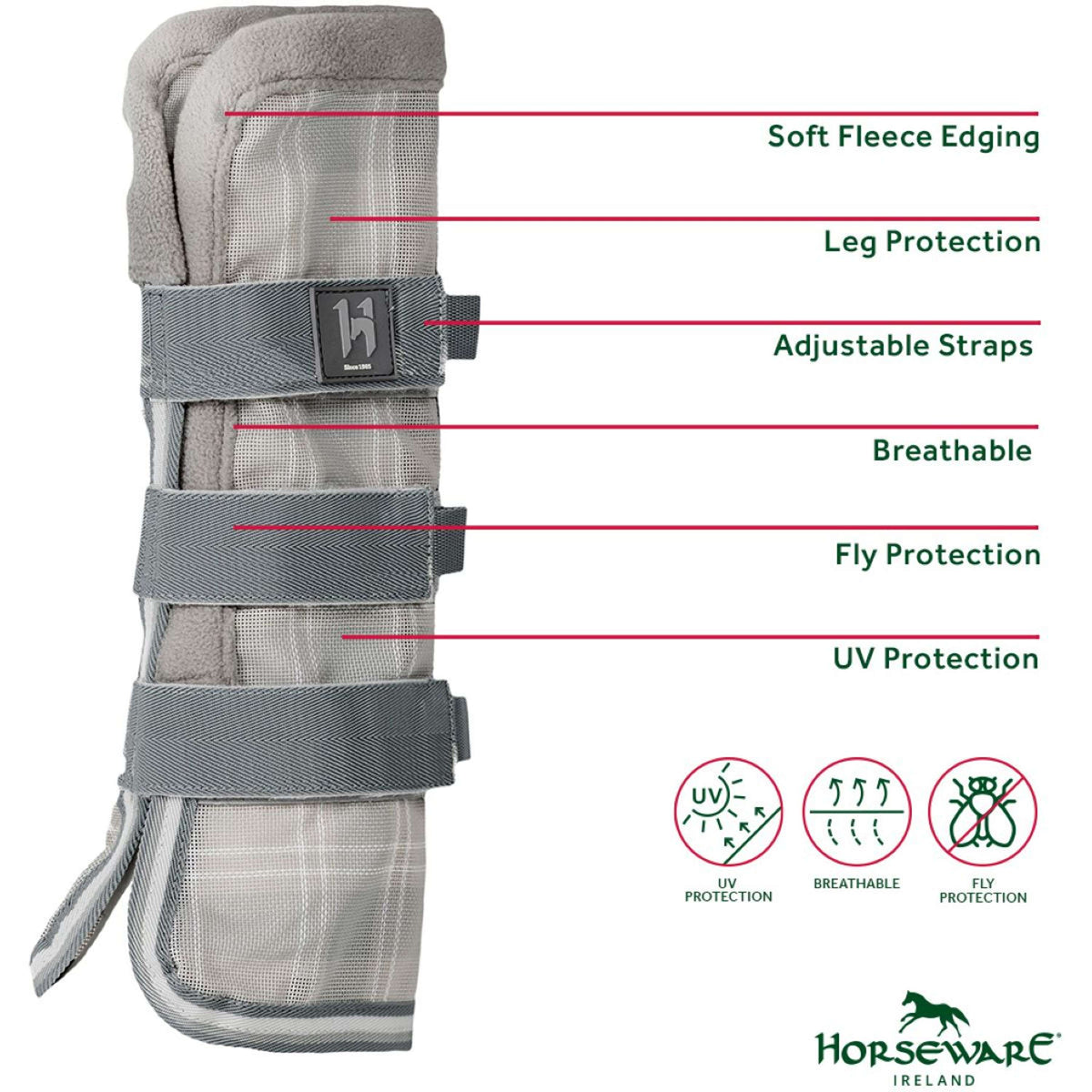 Horseware Fly Boots Newmarket Witney Charcoal