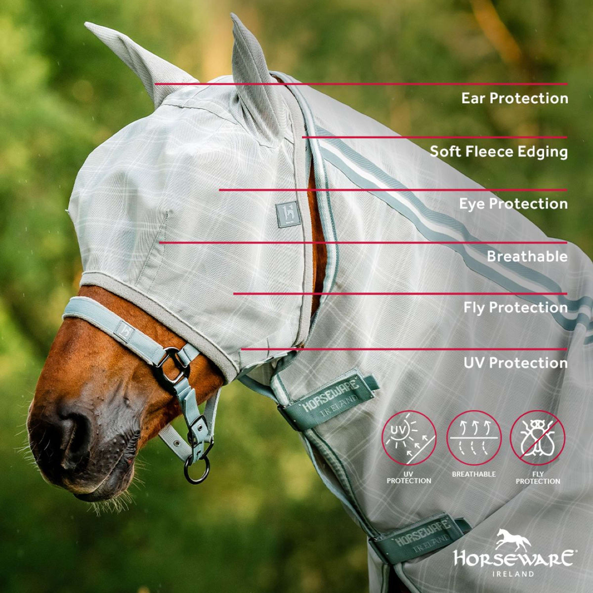 Horseware Fliegenmaske Newmarket Witney Charcoal