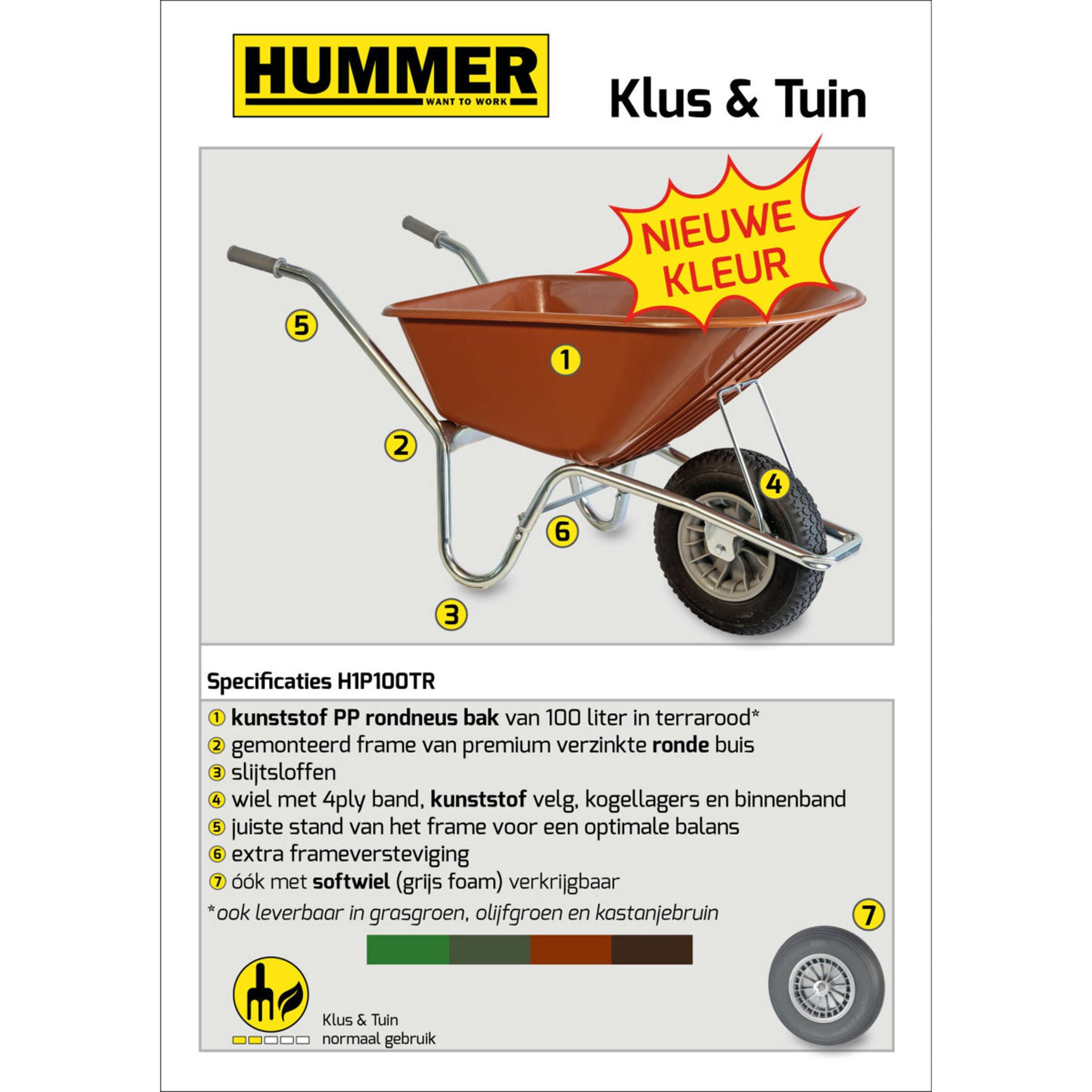 Hummer Schubkarren Luftreifen Terra Rot Hummer Schubkarren Luftreifen Terra Rot