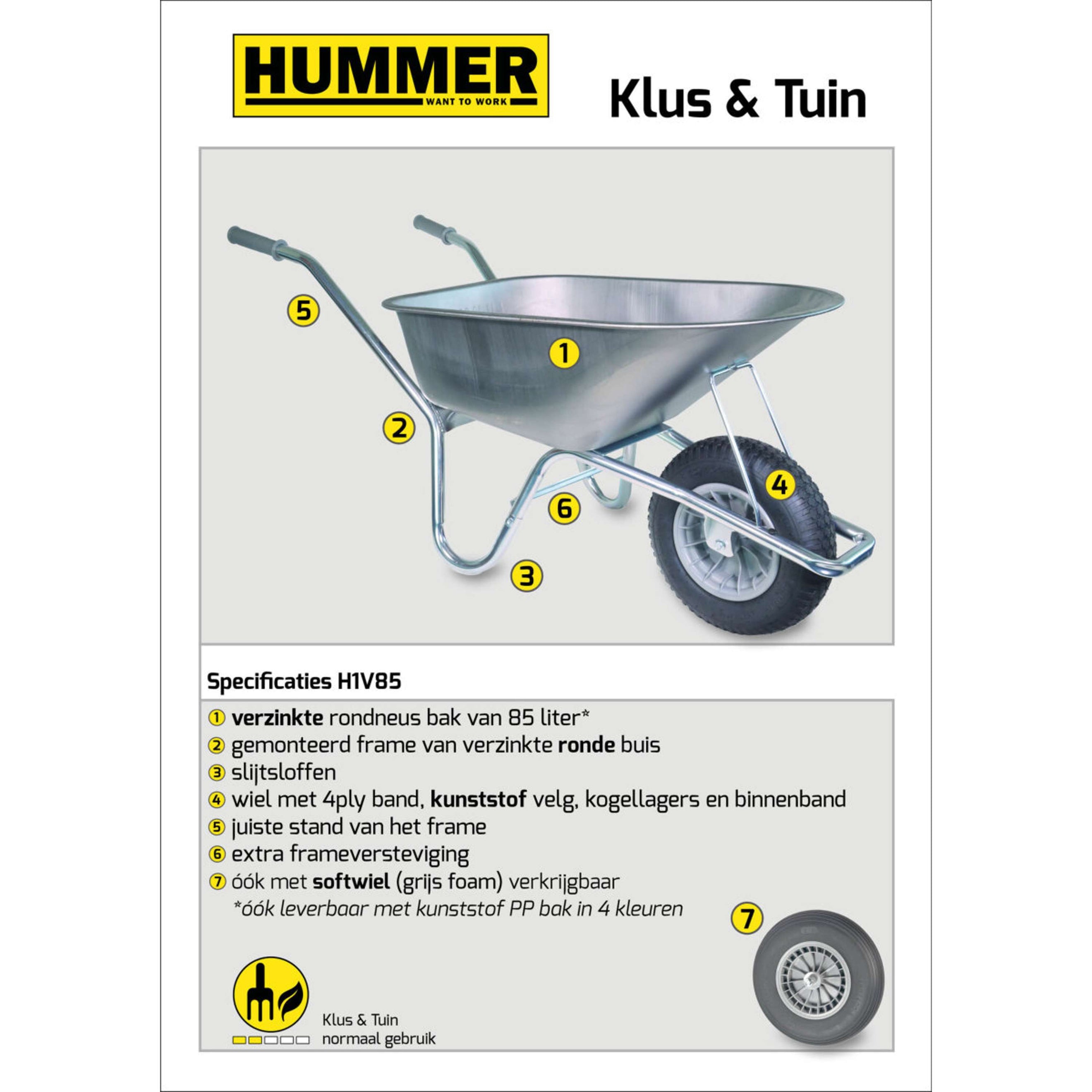 Hummer Schubkarren Weiches Rad Verzinkte Hummer Schubkarren Weiches Rad Verzinkte