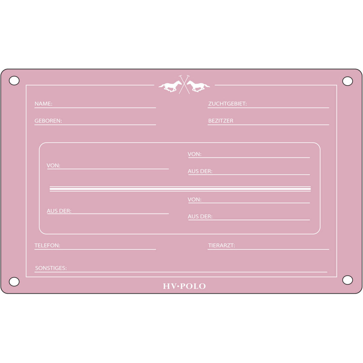 HV Polo Boxenschild HVPPolo Deutsch Pretty Pink