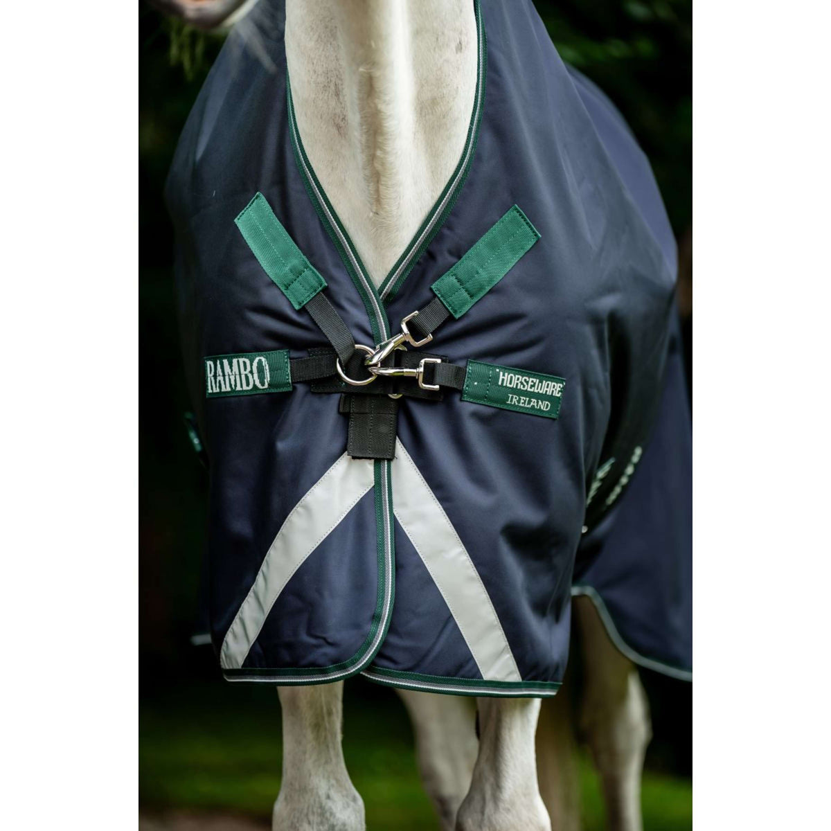 Rambo Wug Turnout Lite 0g Navy/Hunter Green