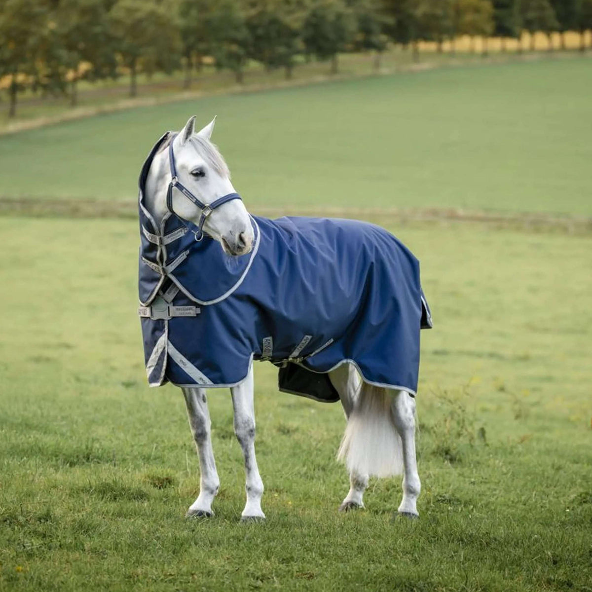 Amigo Turnout Rug FieldSafe Plus 1200D 0g Navy/Titanium Grey/Silver