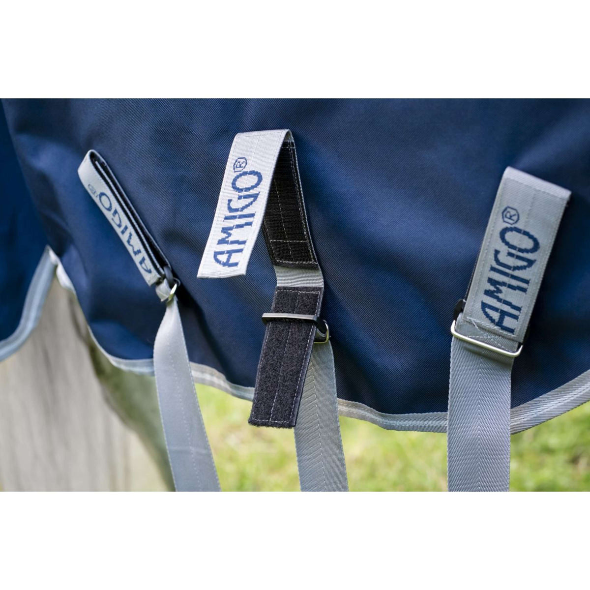 Amigo Turnout Rug FieldSafe Plus 1200D 100g Navy/Titanium Grey/Silver