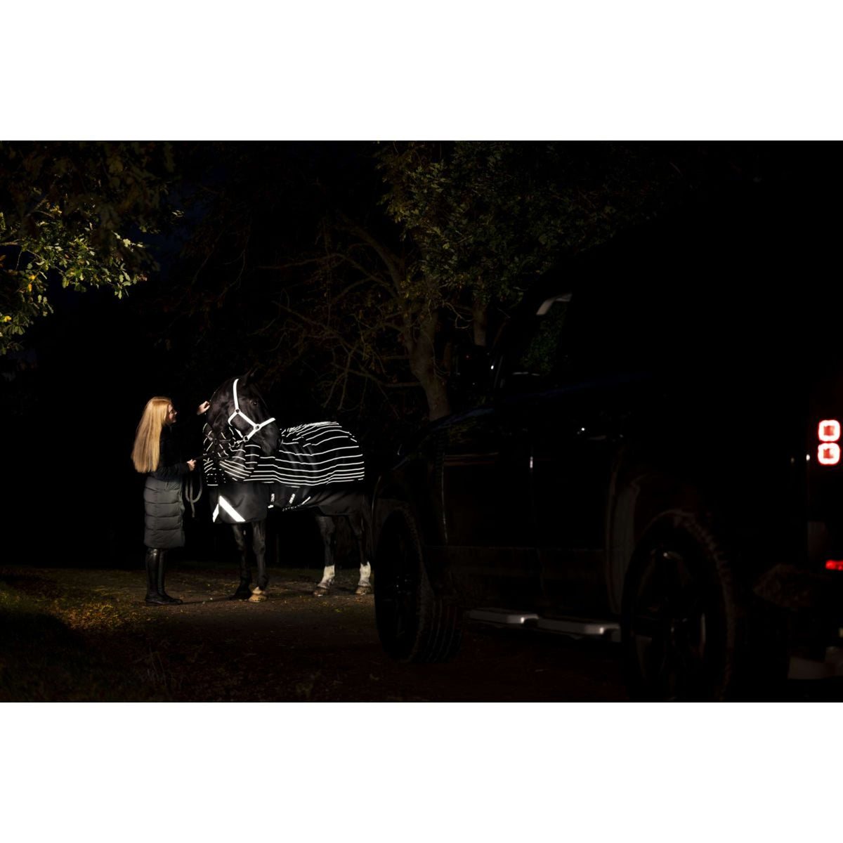 Amigo Turnout Rug FieldSafe Reflectech Plus 1200D 0g Black/Reflective/Black