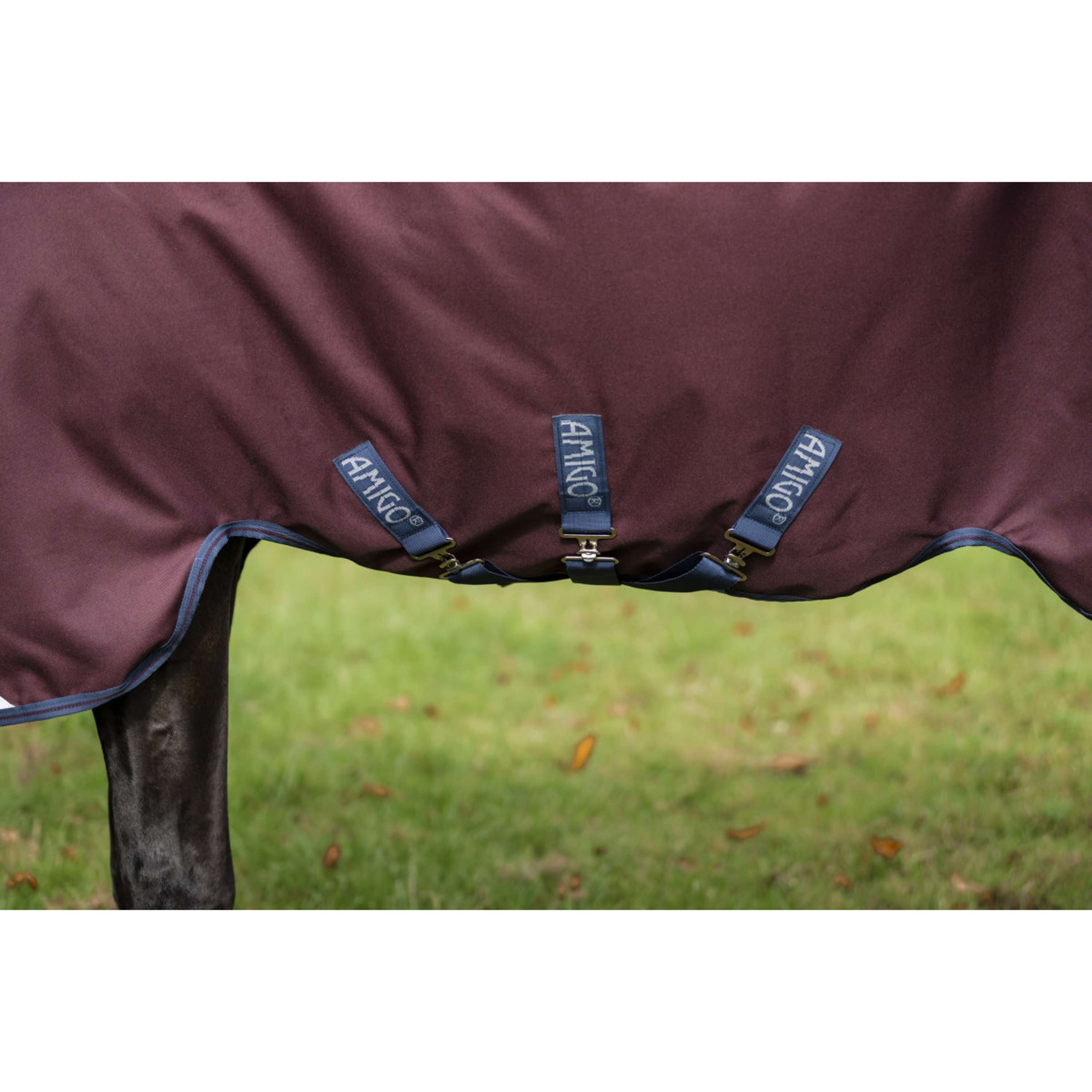 Amigo Turnout 1200D 100g Burgundy/Navy/Titanium Grey