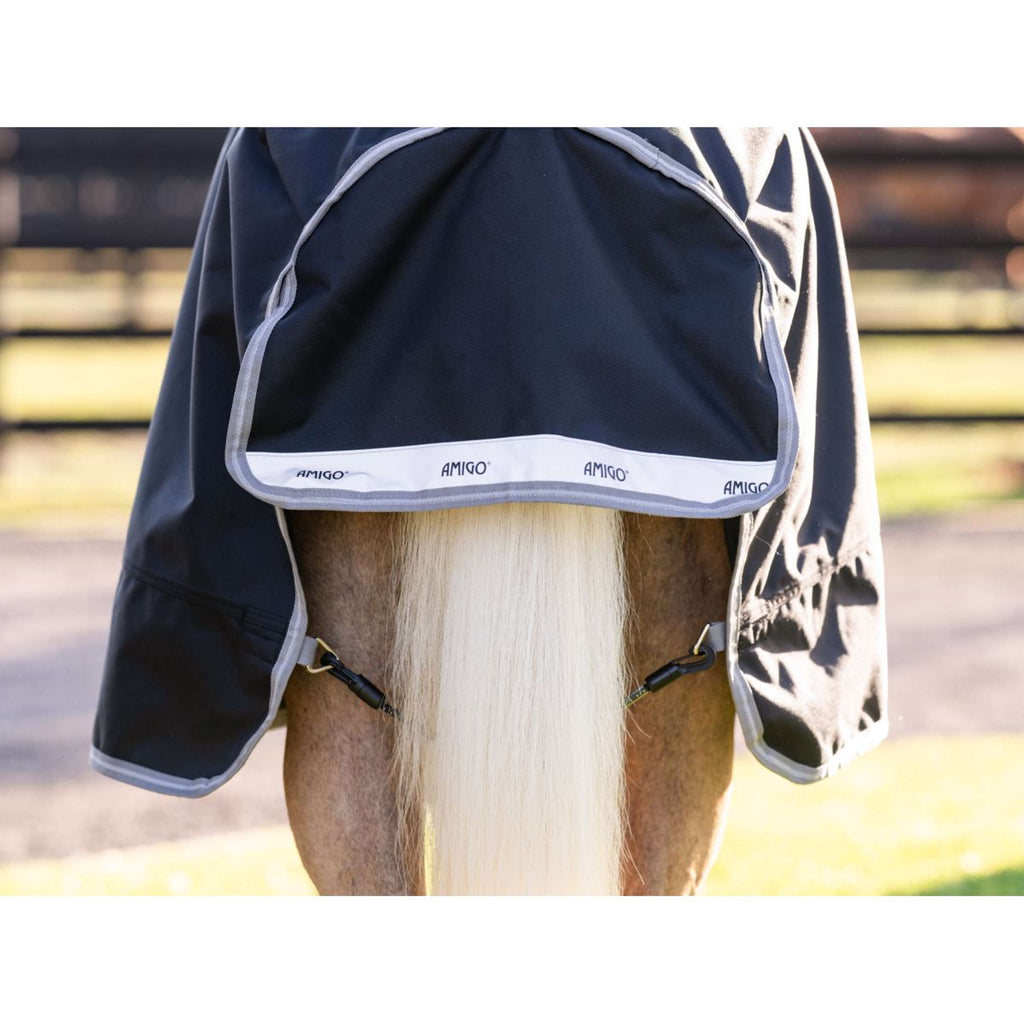 Amigo Turnout 1200D Pony 50g Schwarz/Titangrau/Silber