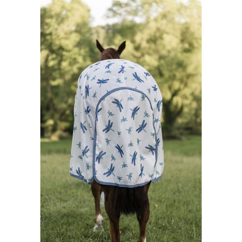 Amigo Bug Rug Pony Dragonfly Print/Silver/Blue/Sage