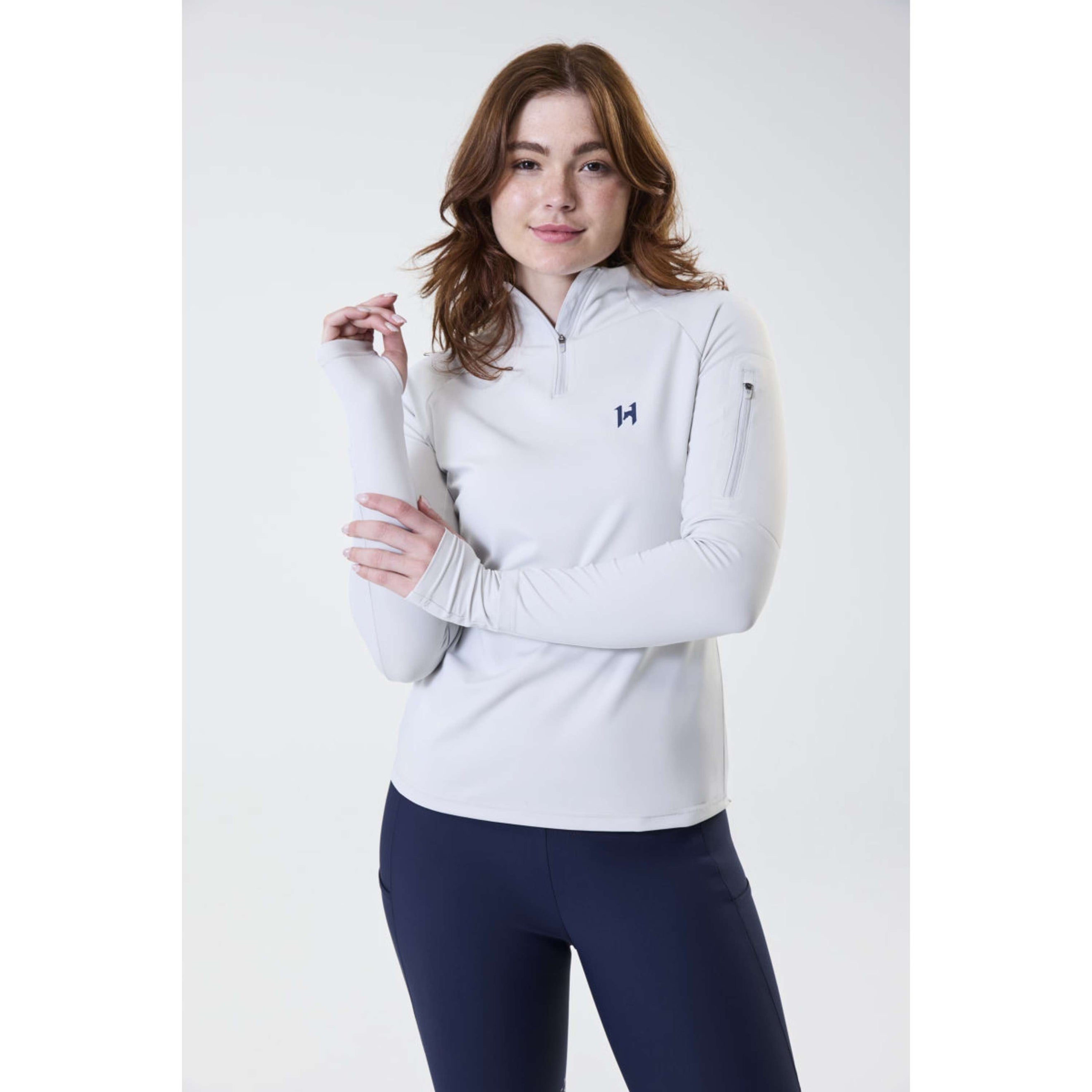 Horseware Shirt Strive Winter Zip Grau