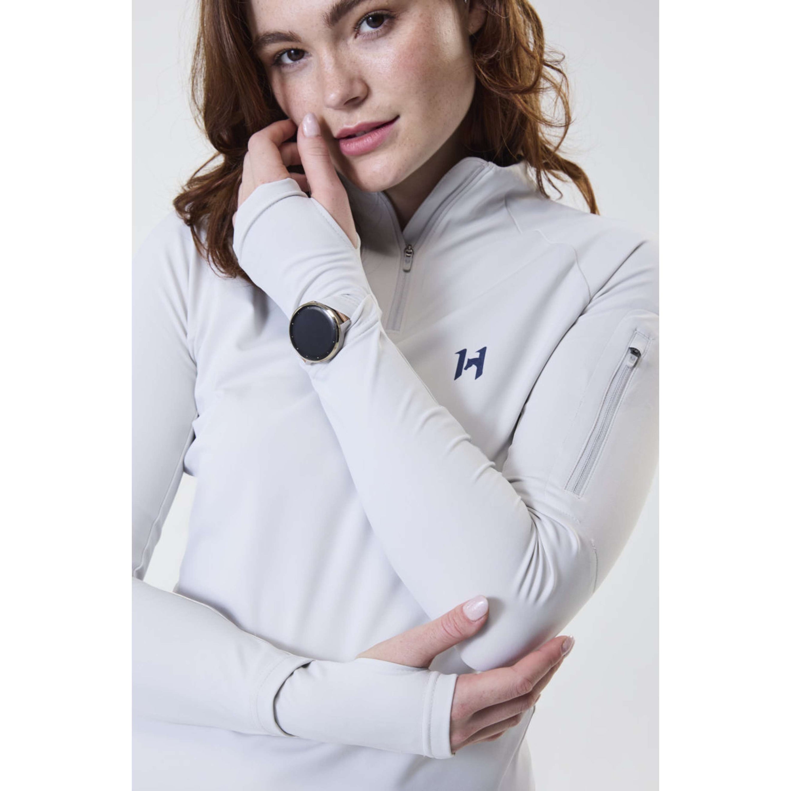 Horseware Shirt Strive Winter Zip Grau Horseware Shirt Strive Winter Zip Grau