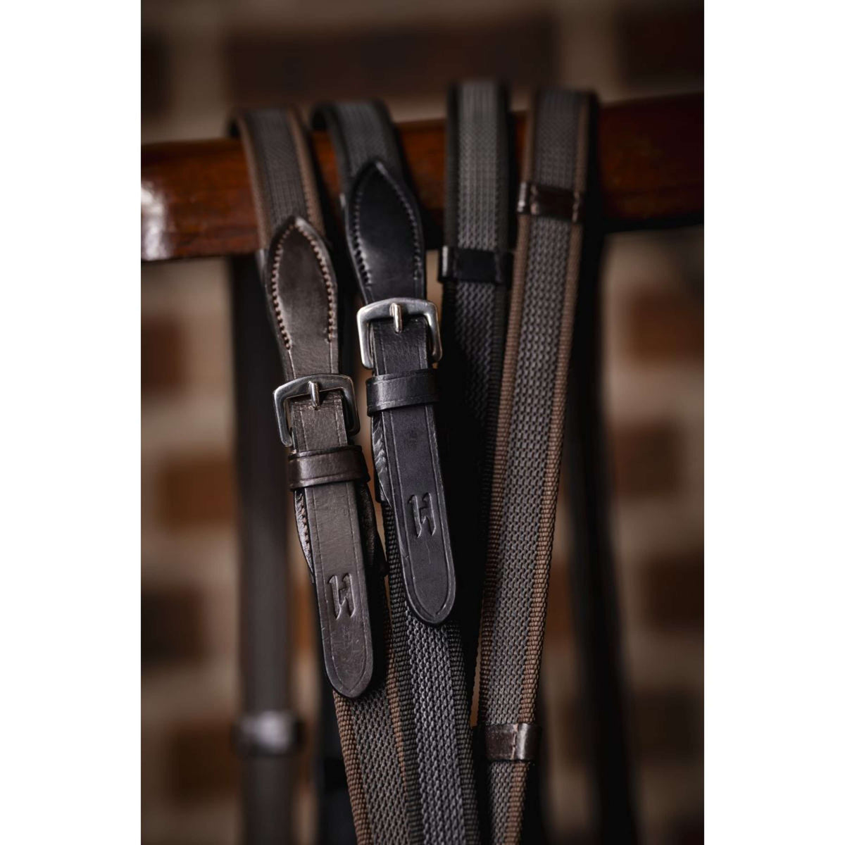 Horseware Zügel Rubber Grip Continental Schwarz