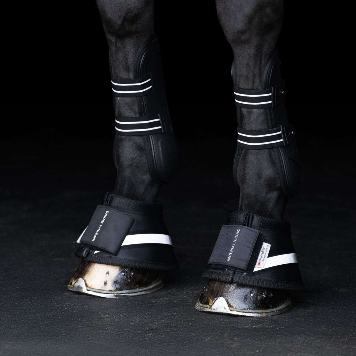 Imperial Riding Hufglocken IRHReflective Schwarz