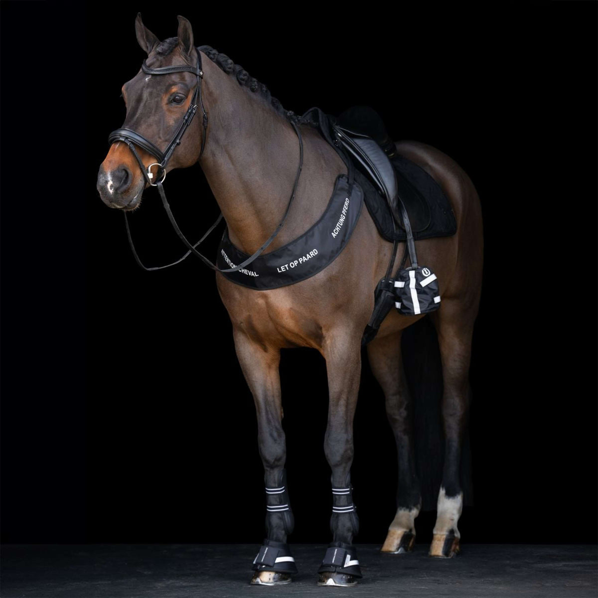 Imperial Riding Hufglocken IRHReflective Schwarz