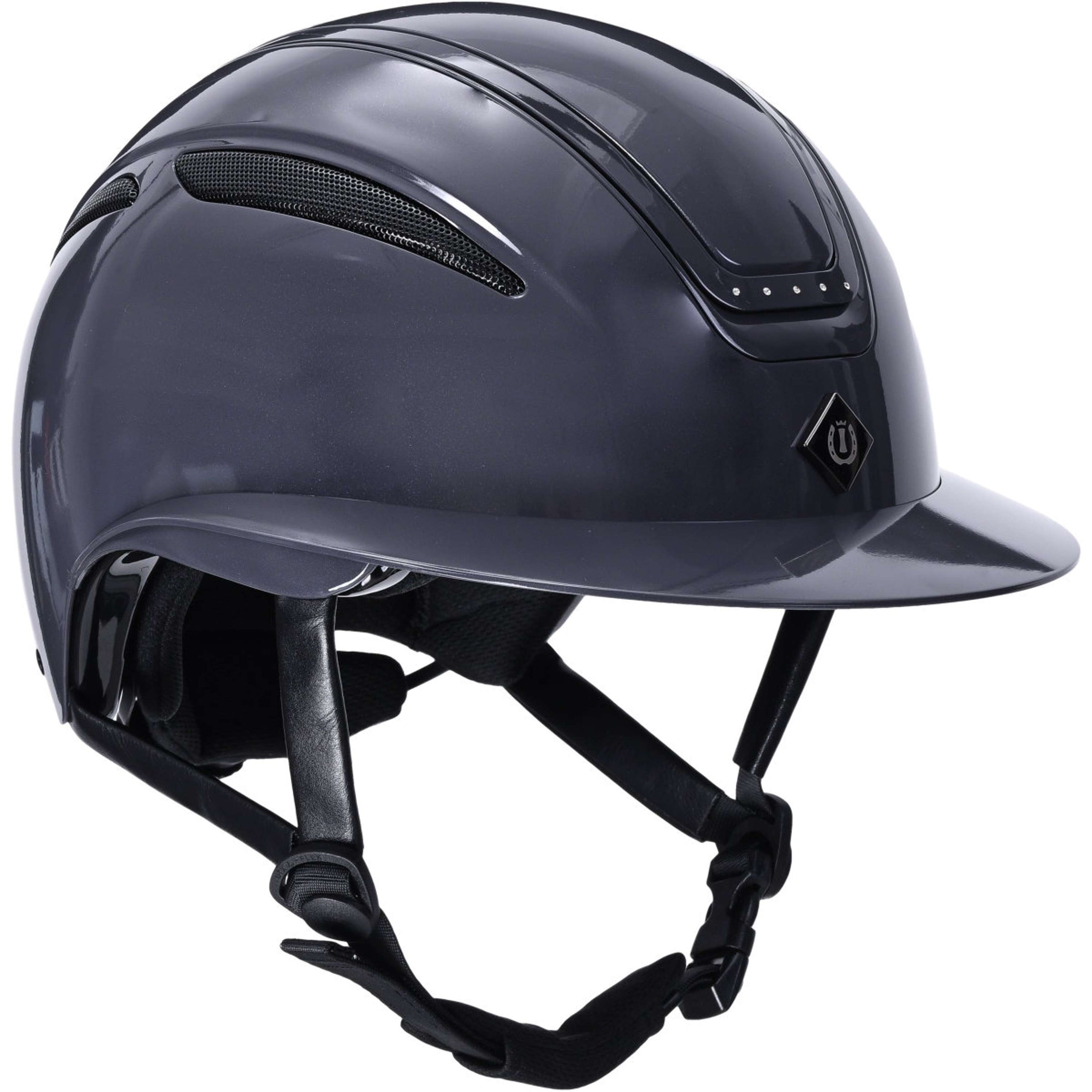 Imperial Riding Reithelm IRHOlania Deluxe Big Visor Grau