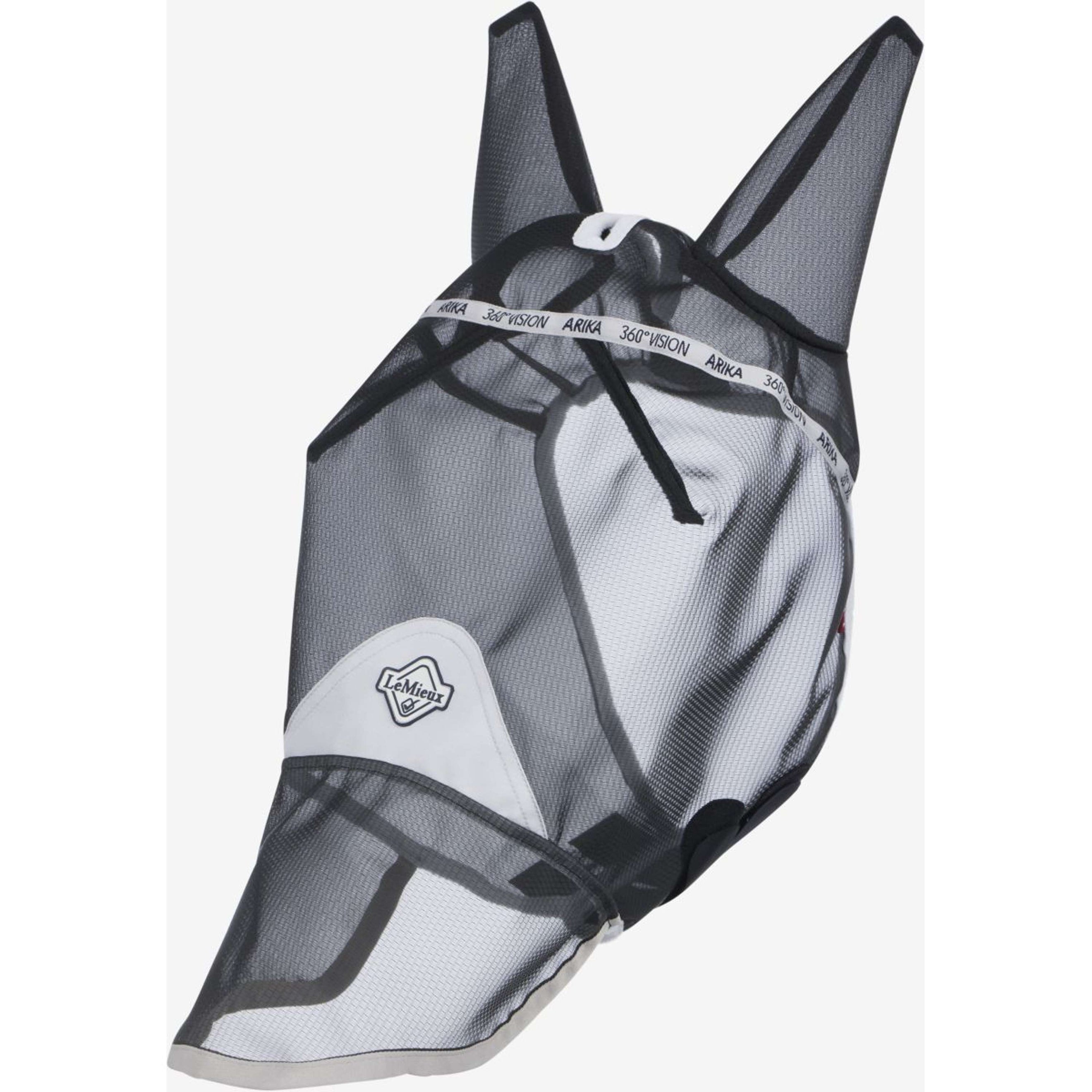 LeMieux Fliegenmaske 360 Vision Mit Nüsternschutz Grau