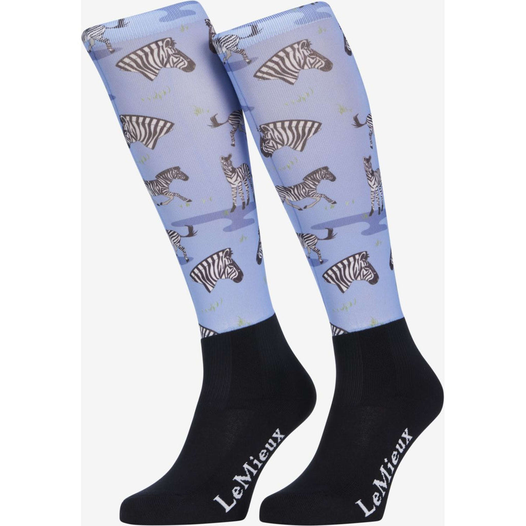 LeMieux Socken Footsie Zebra Schwarz/Blau