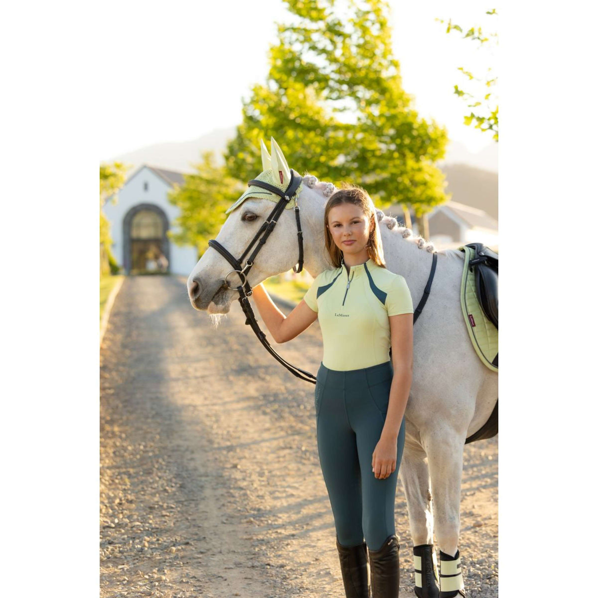 LeMieux Base Layer Young Rider Mia Mesh Macaron