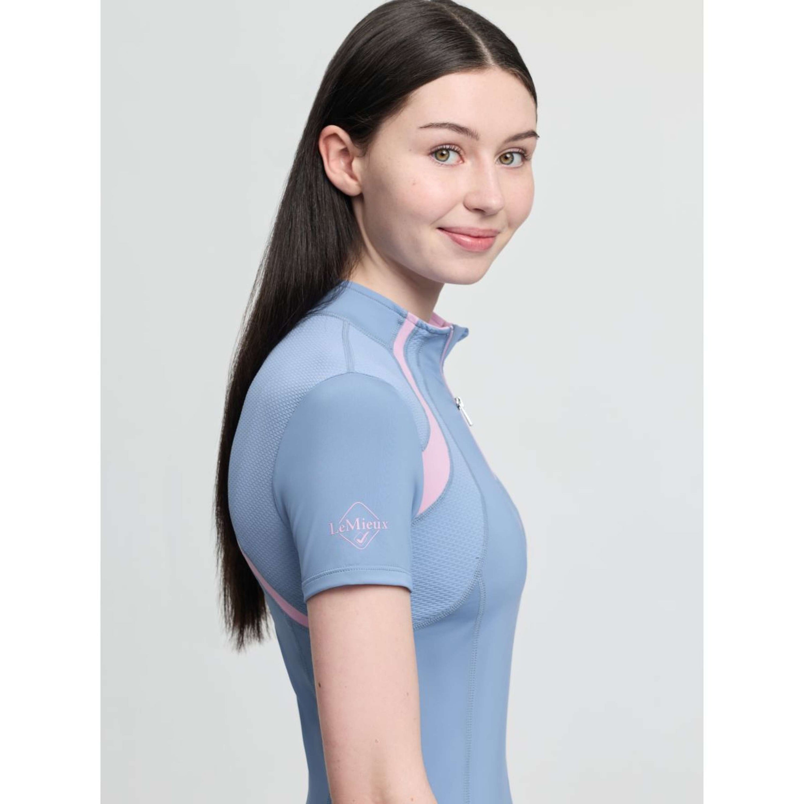 LeMieux Base Layer Young Rider Mia Mesh Powder Blue