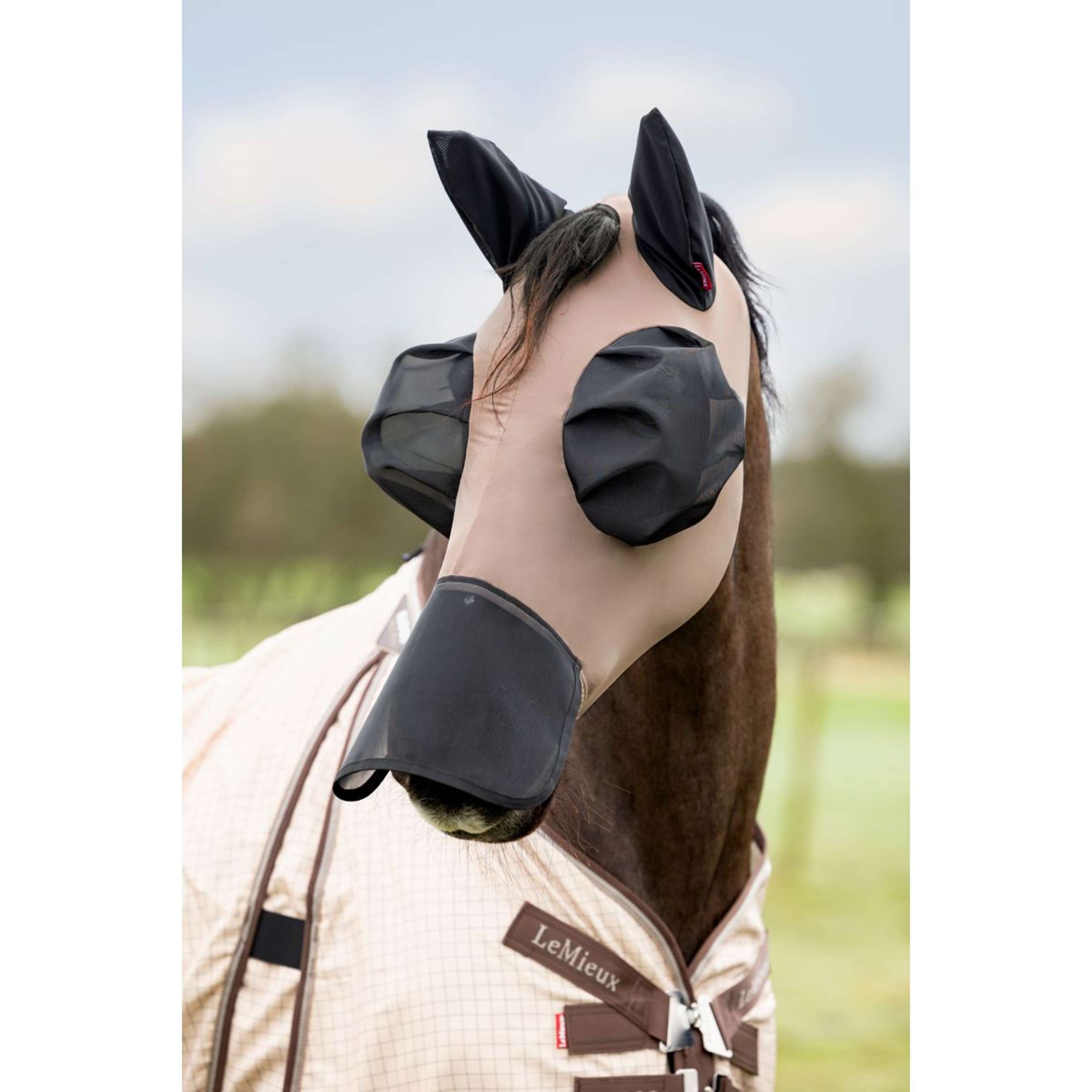 LeMieux Fliegenmaske Bug Relief Mit Nüsternschutz Nuss LeMieux Fliegenmaske Bug Relief Mit Nüsternschutz Nuss