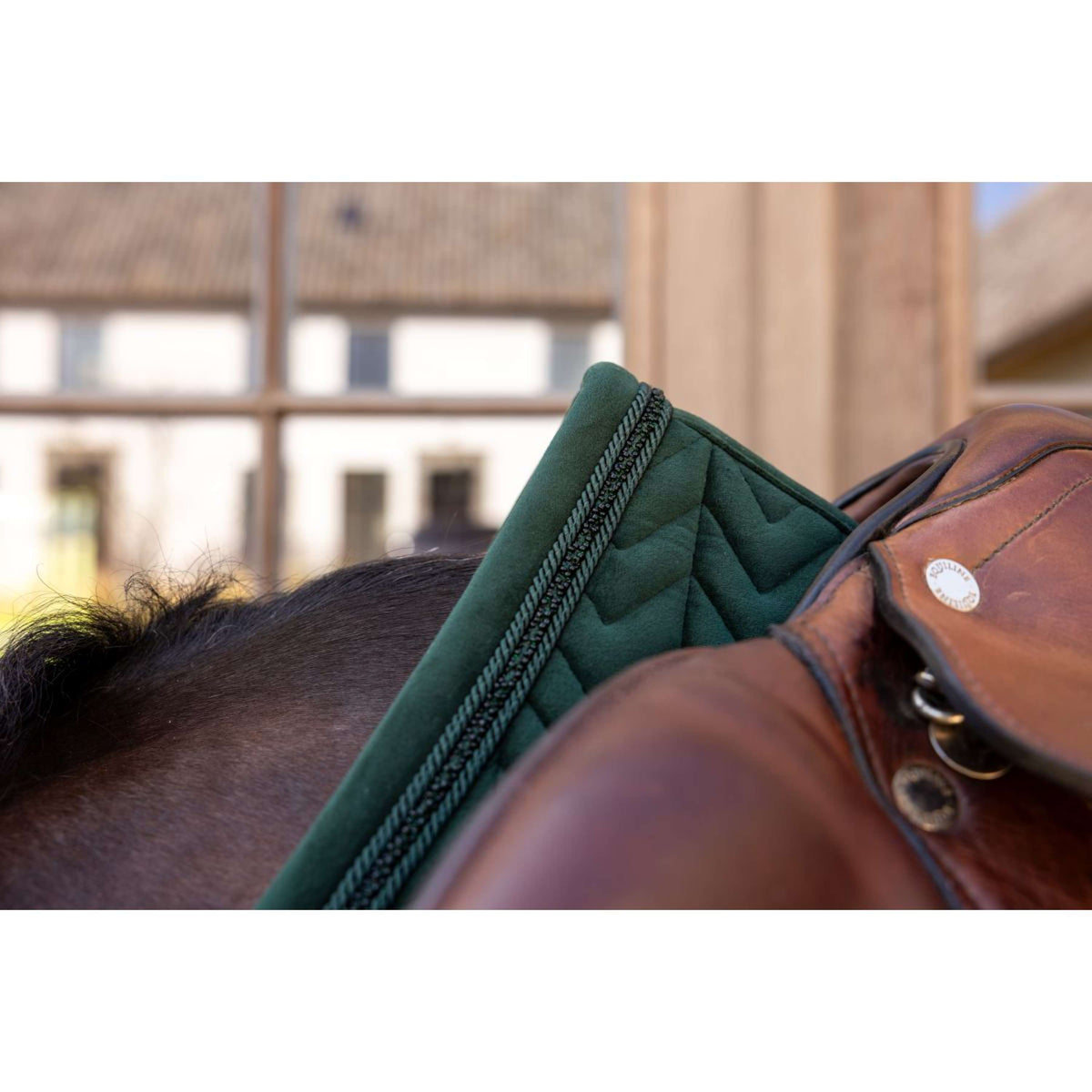 Kentucky Schabracke Velvet Mini Pearls Springen Pine Green