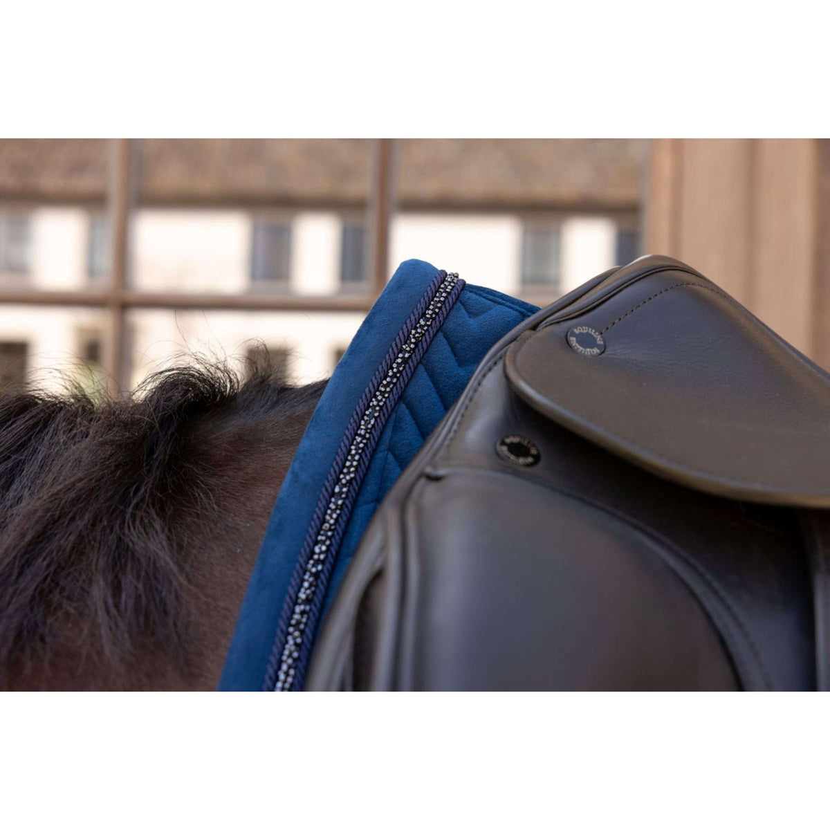 Kentucky Schabracke Velvet Mini Pearls Dressur Navy