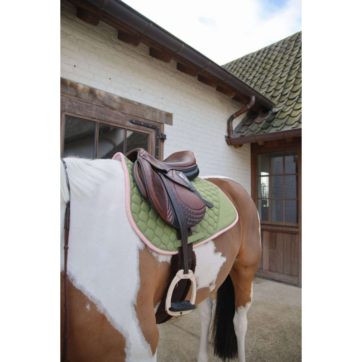 Kentucky Horsewear Schabracke Softshell Onion Quilt Springen Khaki/Altrosa