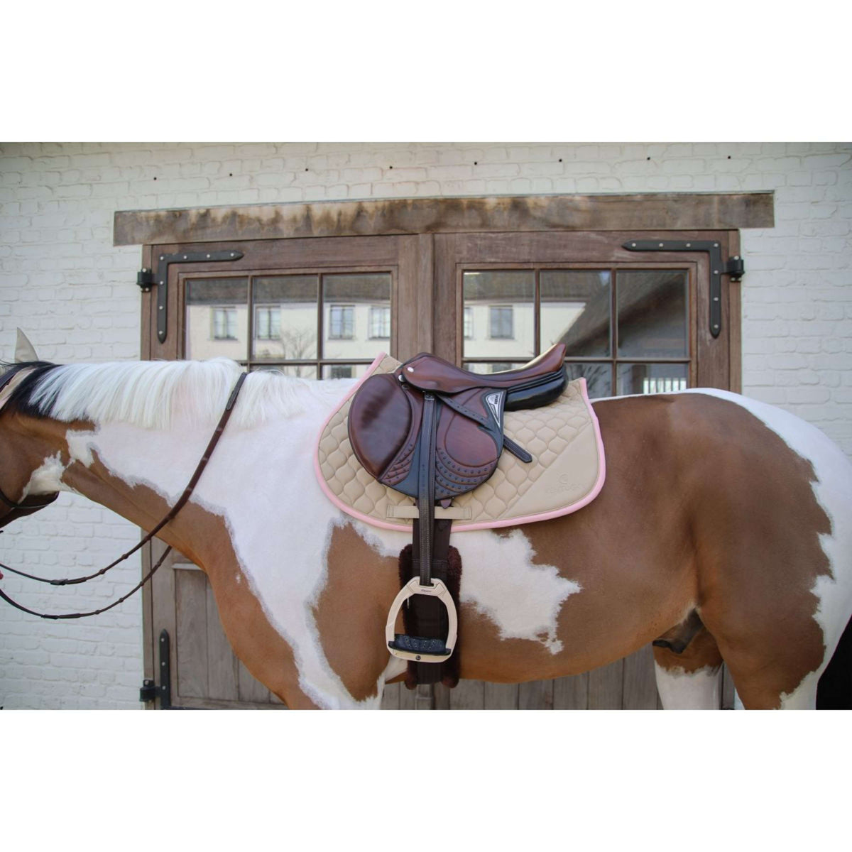 Kentucky Horsewear Schabracke Softshell Onion Quilt Springen Beige/Altrosa