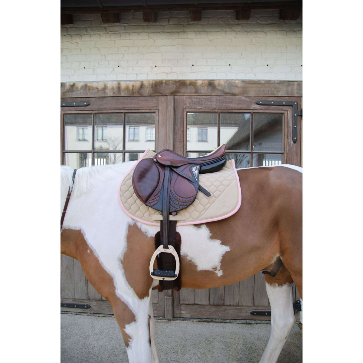 Kentucky Horsewear Schabracke Softshell Onion Quilt Springen Beige/Altrosa