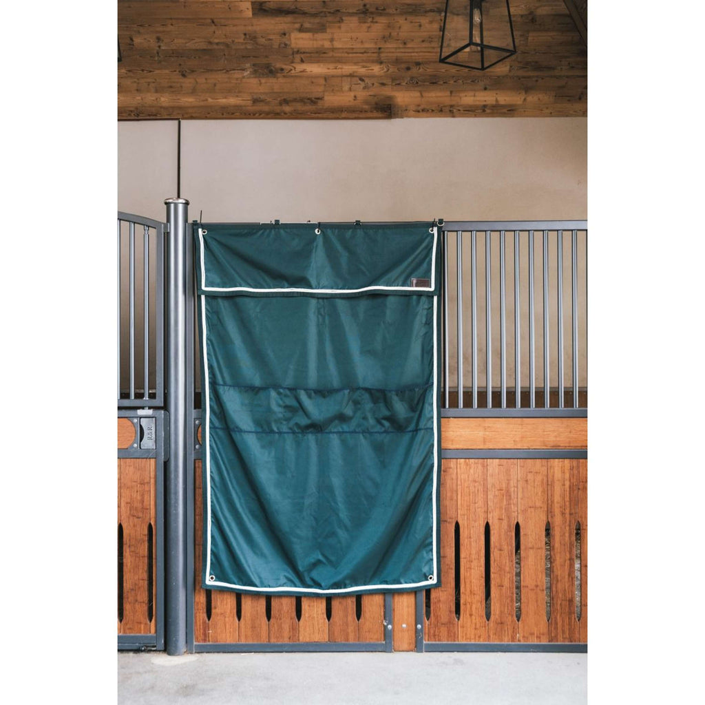 Kentucky Stallvorhang Classic mit Fächern Dunkelgrün