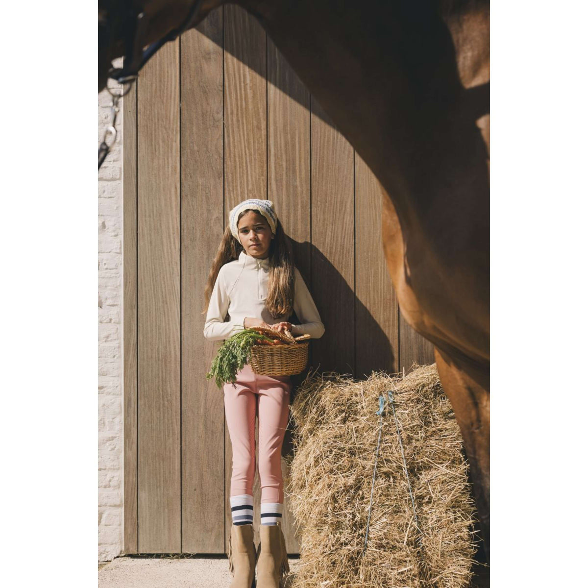 Kentucky Reitleggings Miami Knee Grip Girls Old Rose