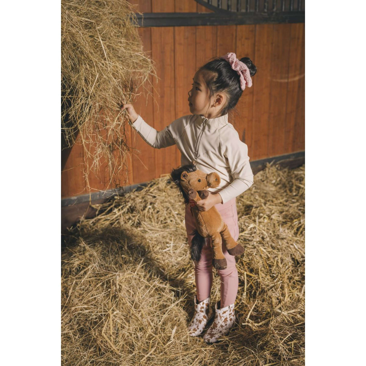Kentucky Reitleggings Sammy Full Grip Girls Old Rose
