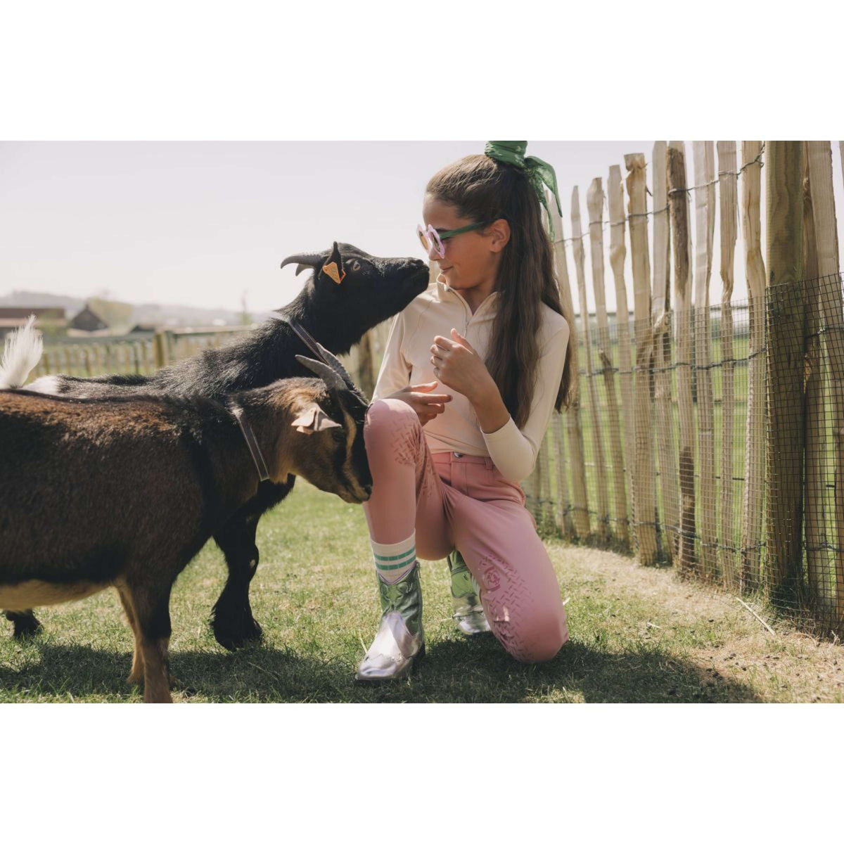 Kentucky Reithose Miami City Knee Grip Girls Old Rose