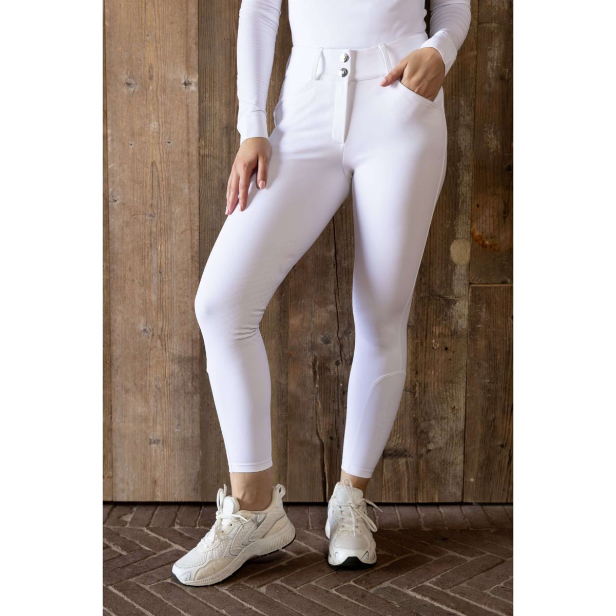 Kentucky Reithose Miami Knee Grip Damen Weiß