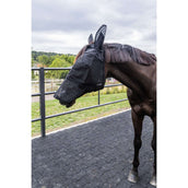 Kentucky Fliegenmaske Heart mit Ohren und Nase Schwarz