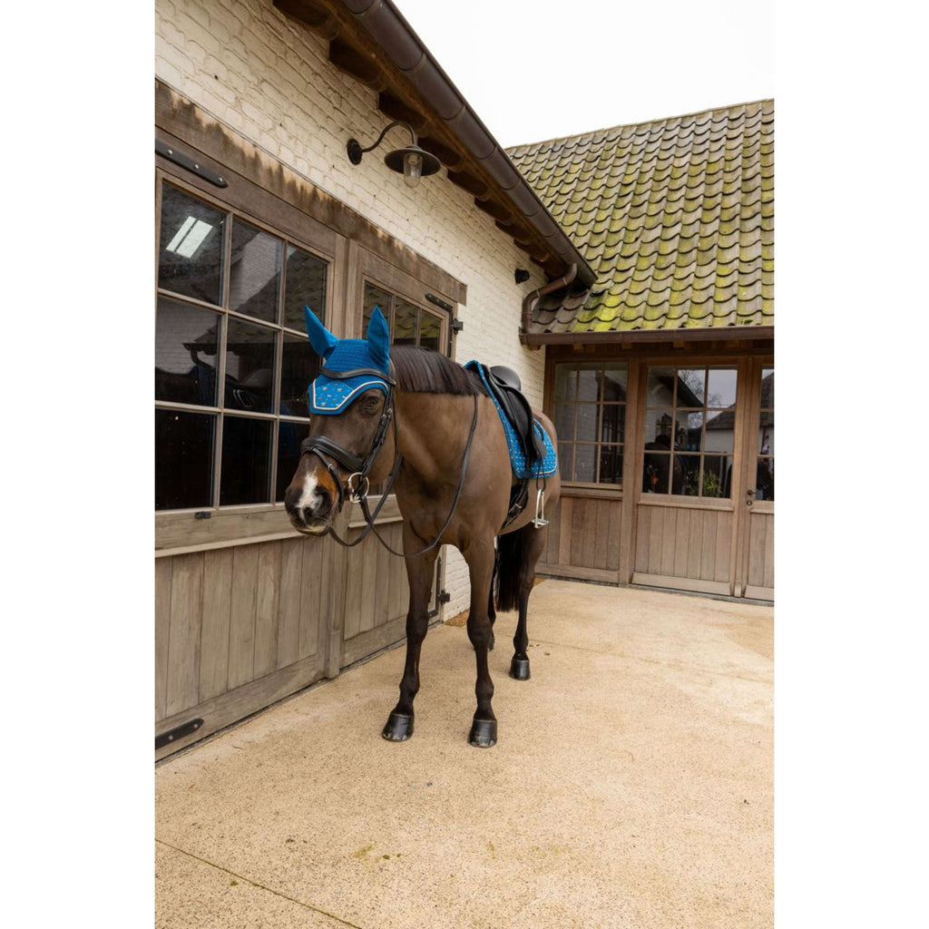 Kentucky Fliegenhaube Wellington Velvet Horse Printing Navy