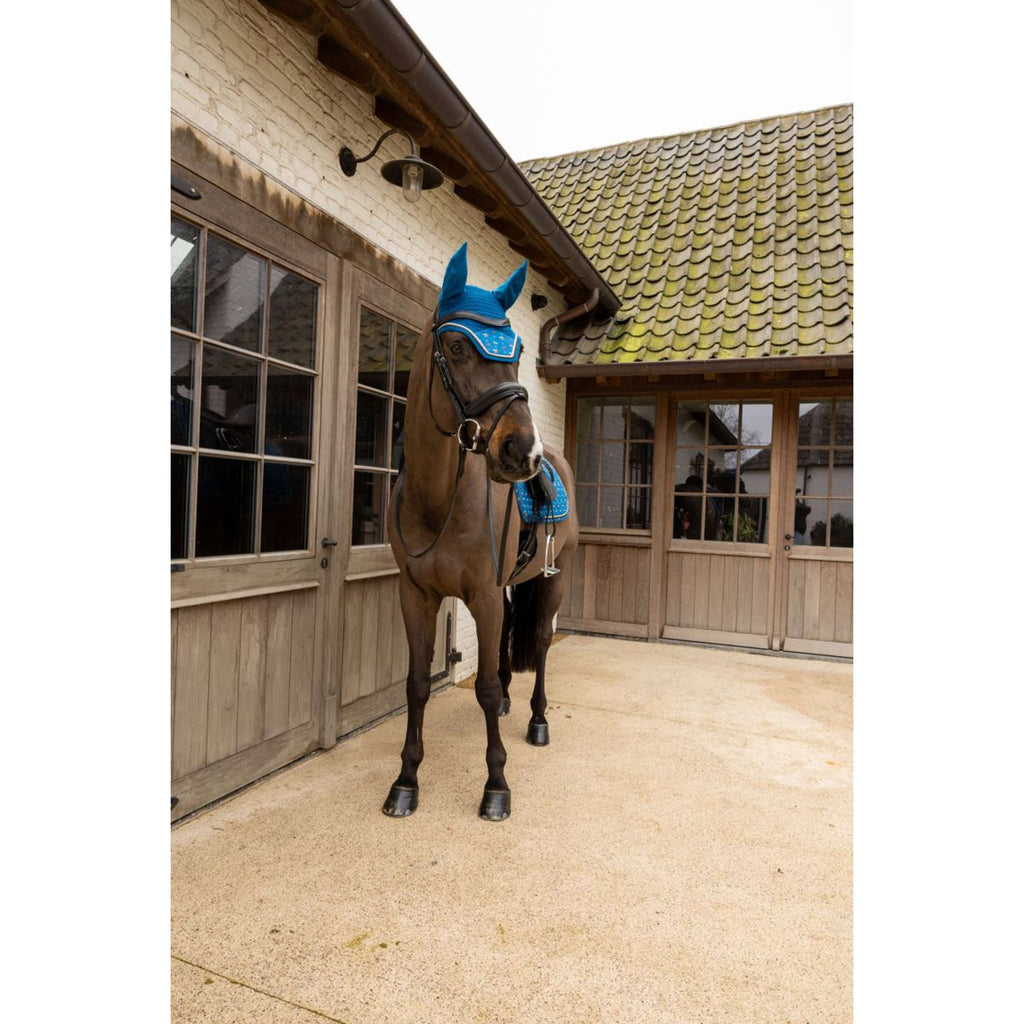 Kentucky Fliegenhaube Wellington Velvet Horse Printing Navy