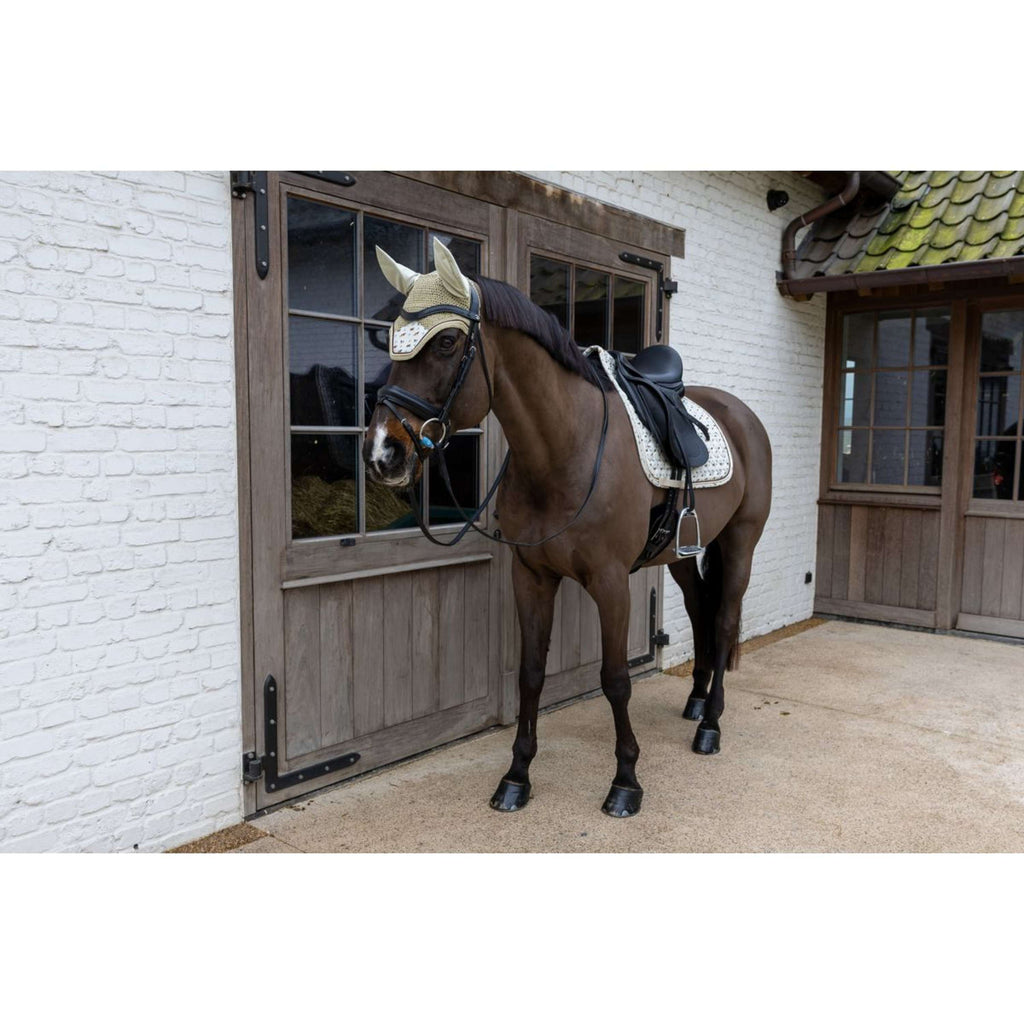 Kentucky Fliegenhaube Wellington Velvet Horse Printing Beige