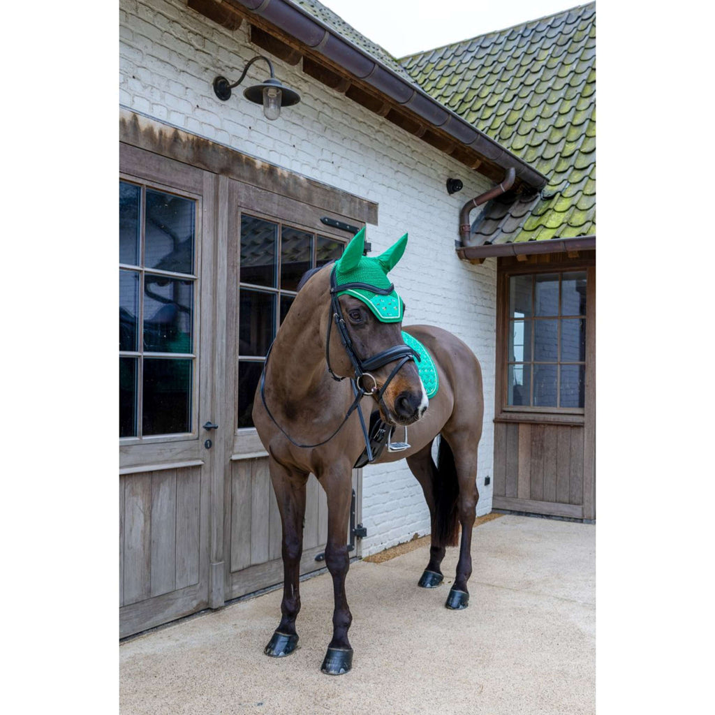 Kentucky Fliegenhaube Wellington Velvet Horse Printing Grün