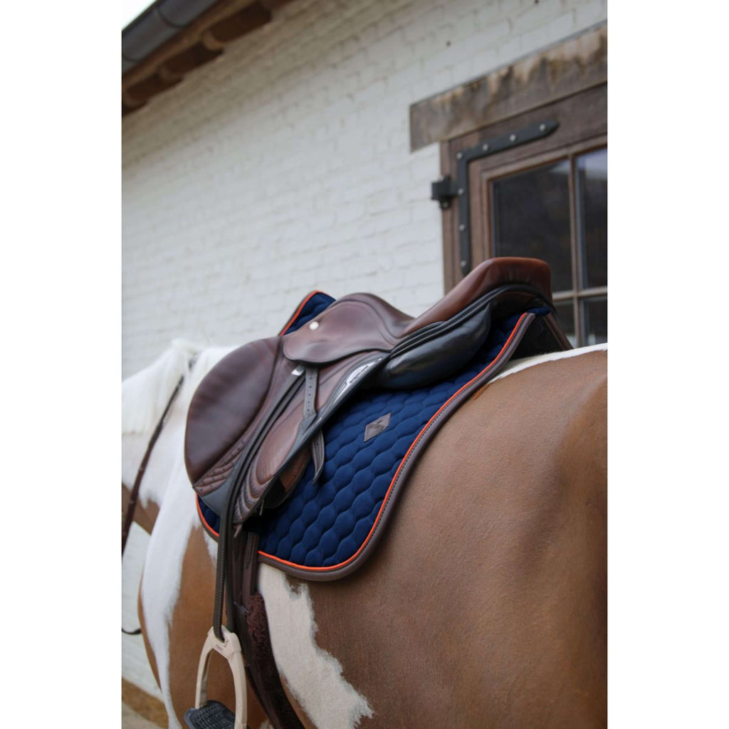 Kentucky Horsewear Schabracke Onion Quilt Leather Neon Springen Navy